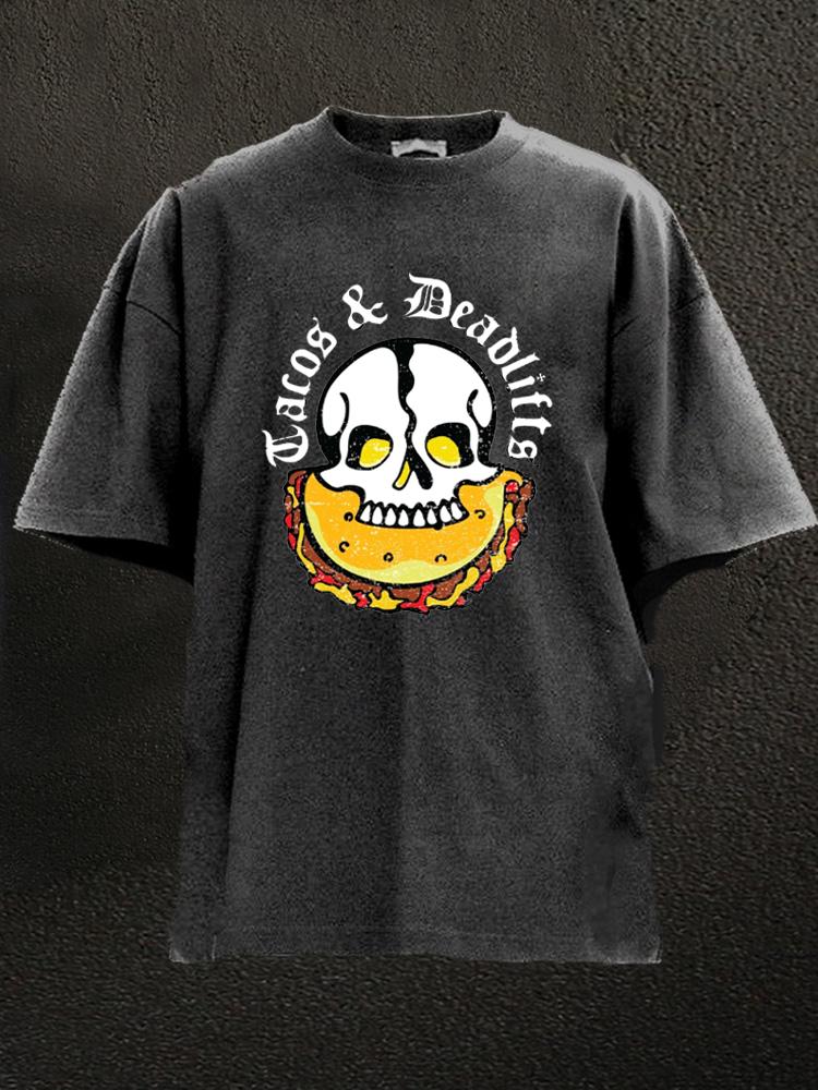 Tacos & Deadlifts Washed Gym Shirt