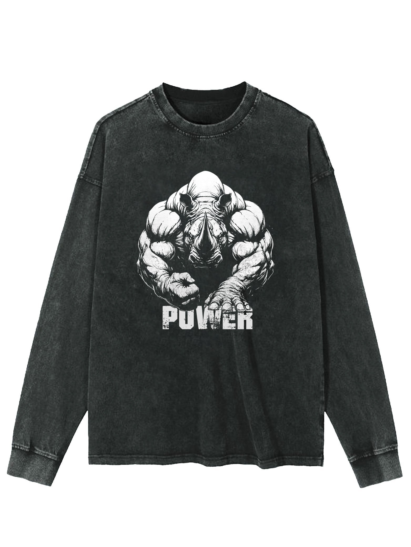 POWER RHINO WASHED LONG SLEEVE SHIRT
