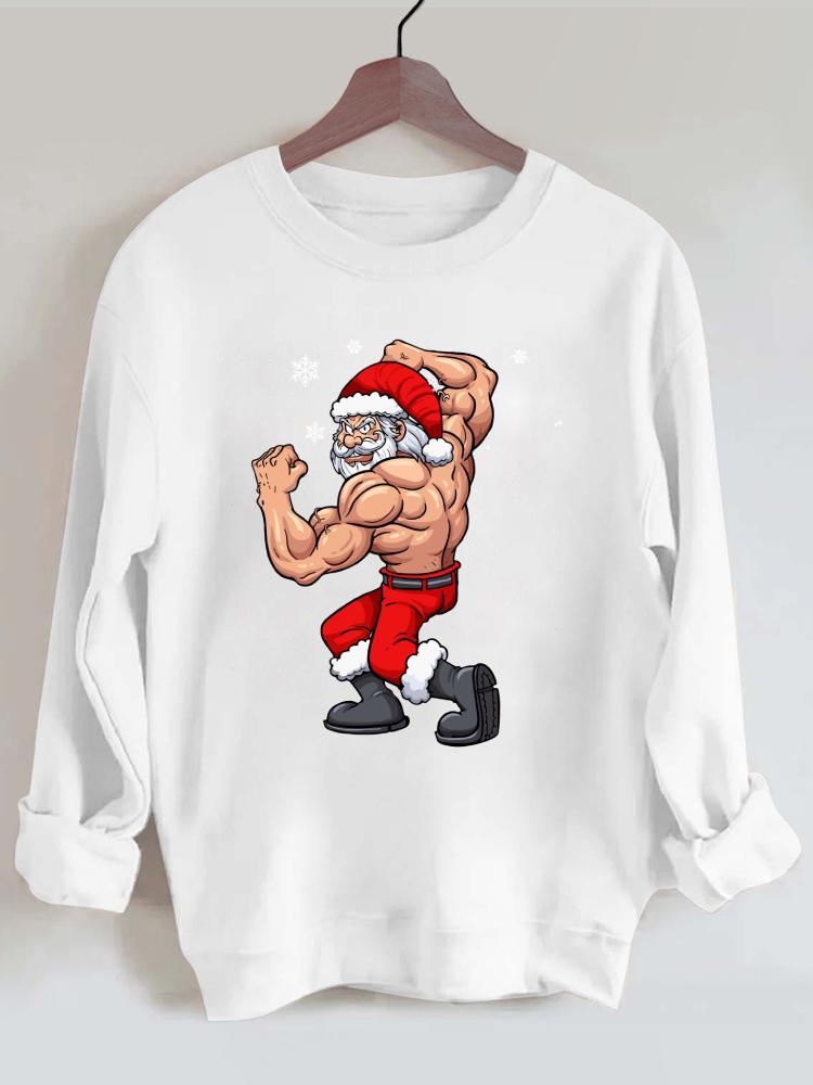 Bobybuilder Santa Claus Gym Sweatshirt