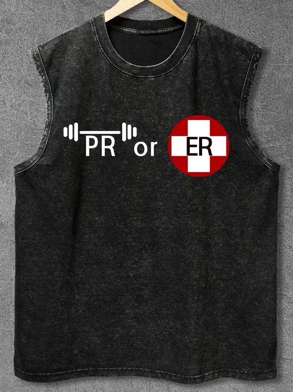 PR OR ER Washed Gym Tank