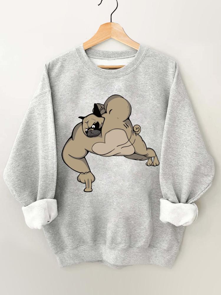 Ironpanda Strong Muscle Dog Gym Sweatshirt