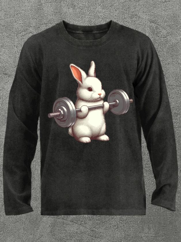 Weightlifting Rabbit Washed Gym Long Sleeve Shirt