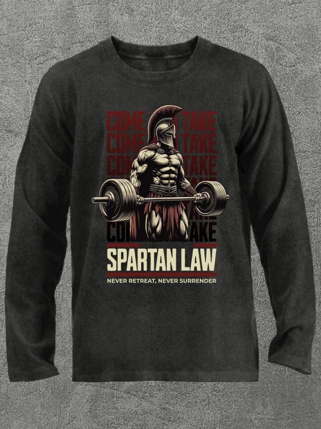 Spartan Law Washed Gym Long Sleeve Shirt
