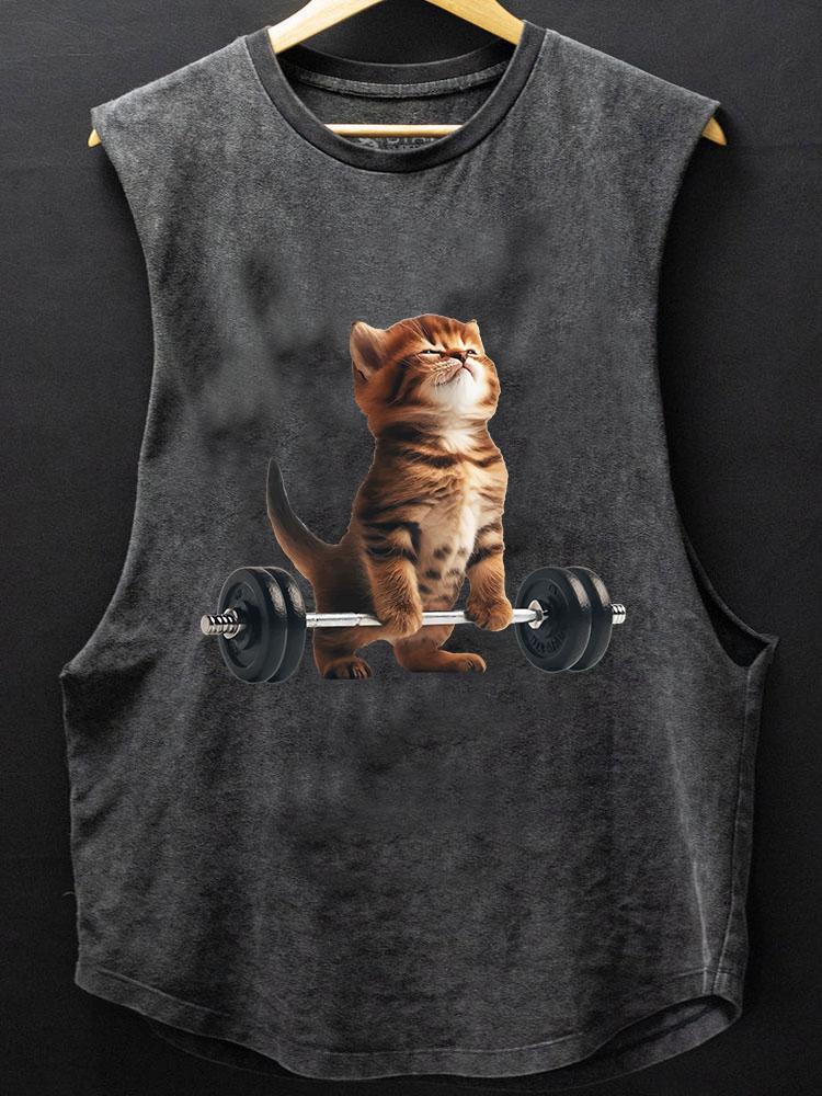 fitness cat BOTTOM COTTON TANK