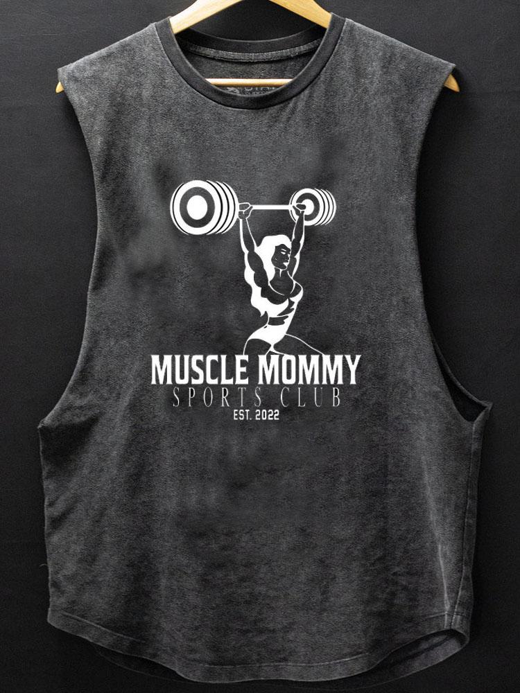 Muscles Mom  Sports Club SCOOP BOTTOM COTTON TANK