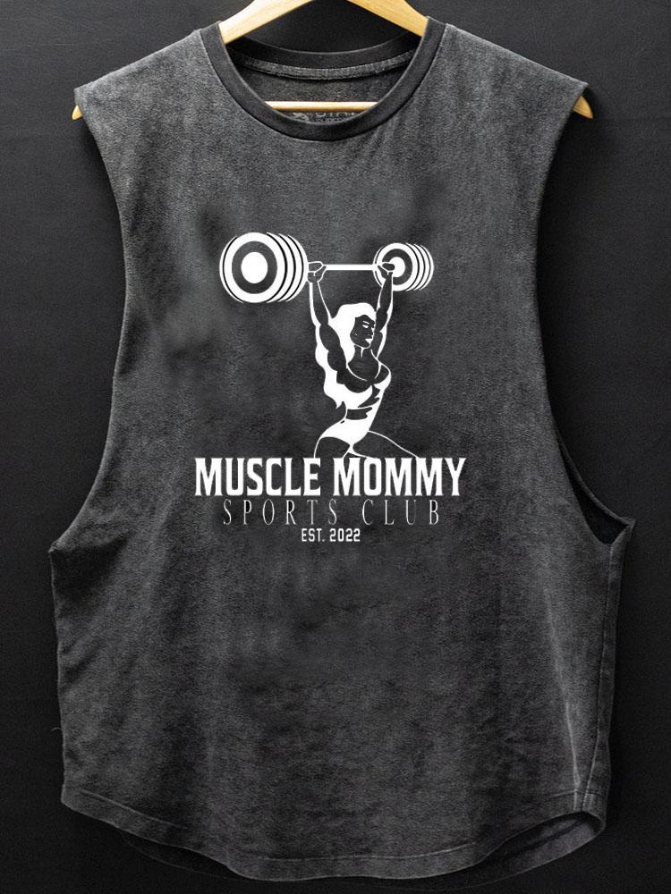 Muscles Mommy Sports Club SCOOP BOTTOM COTTON TANK