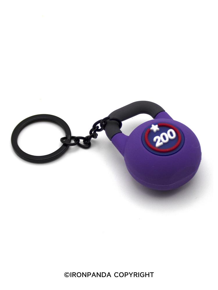 IronPanda Kettlebell Rubber Keychain
