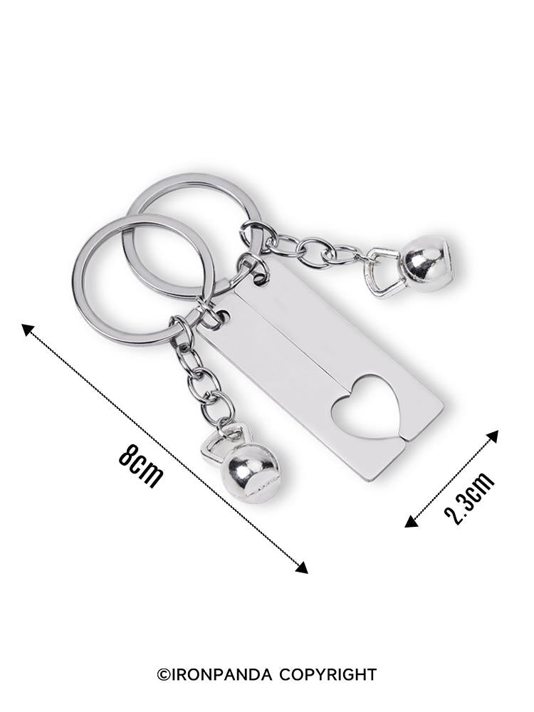 IronPanda 2ps Couple Keychain