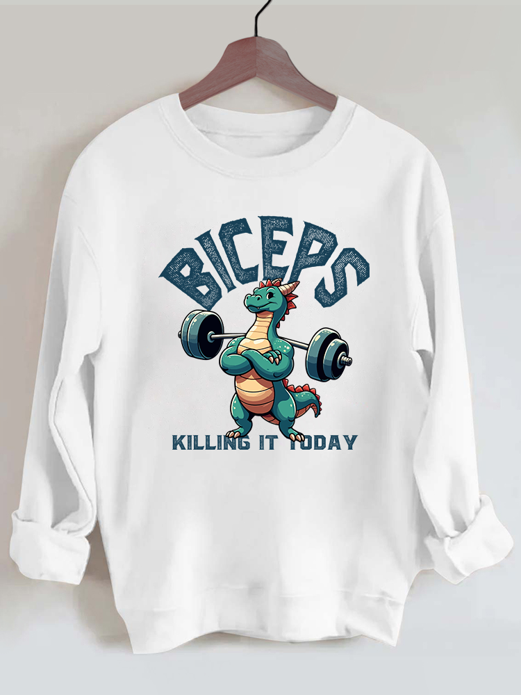 Biceps Killing It Today Gym Sweatshirt