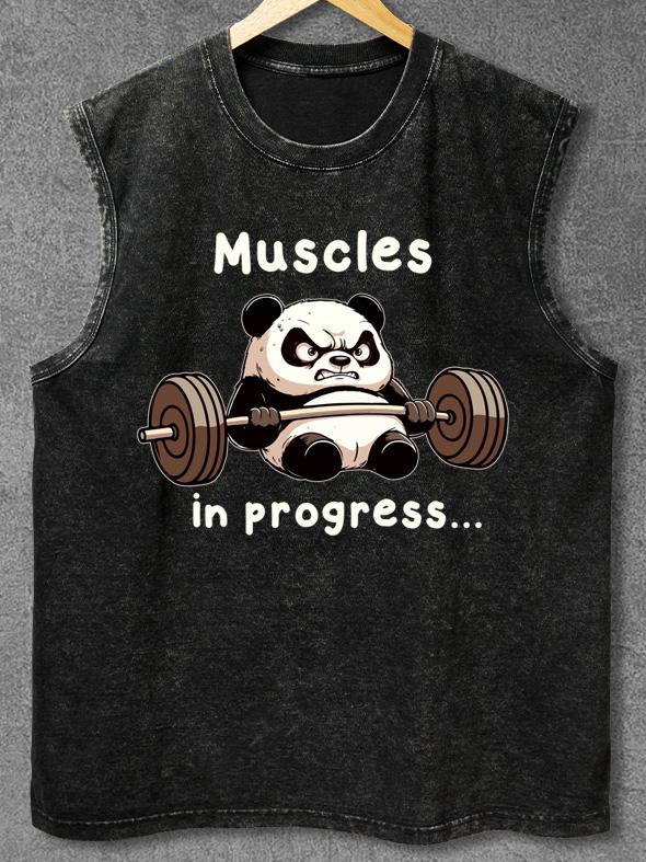MUSCLES IN PROGRESS Washed Gym Tank