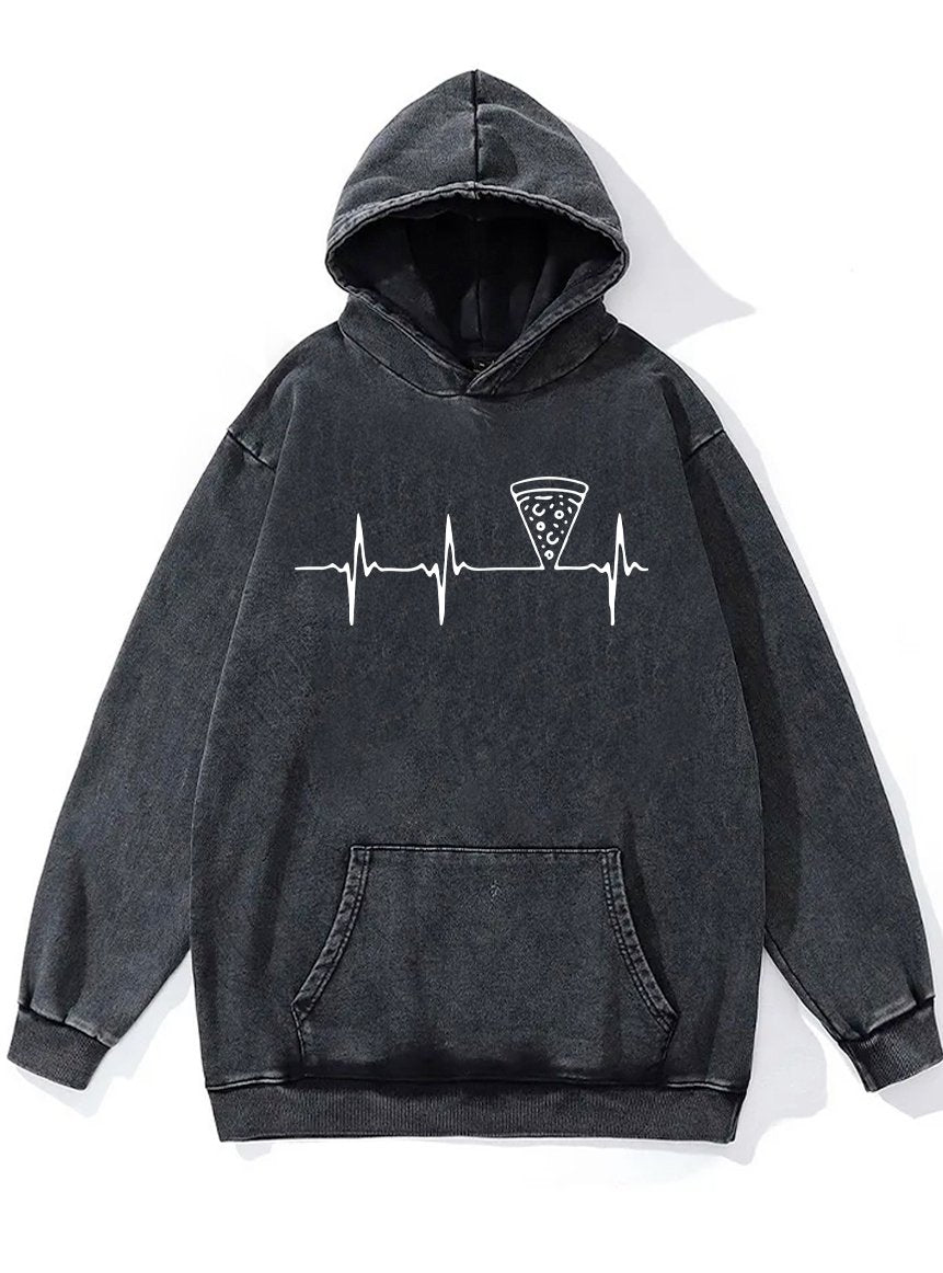 PIZZA HEARTBEAT Washed Gym Hoodie