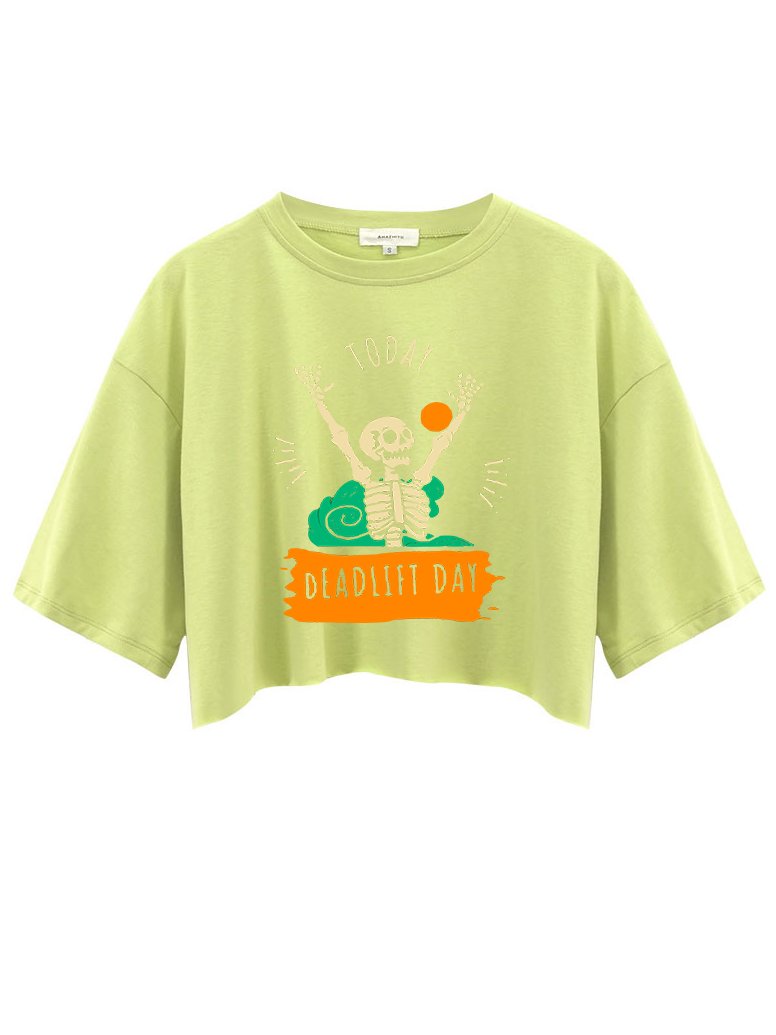 DEADLIFT DAY Crop Tops