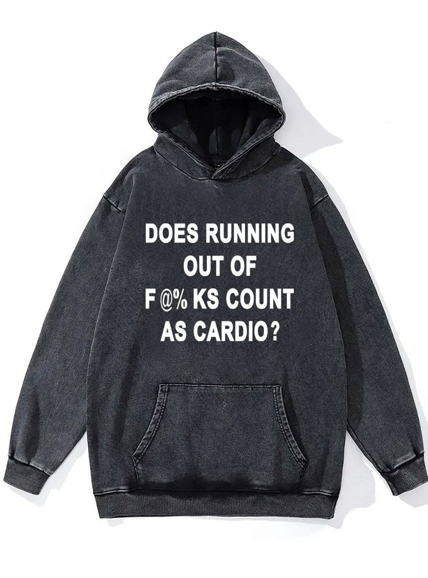 DOES RUNNING OUT OF COUNT AS CARDIO Washed Gym Hoodie