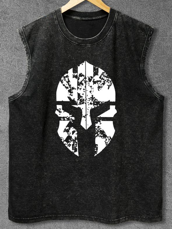 SPARTAN HELMET Washed Gym Tank