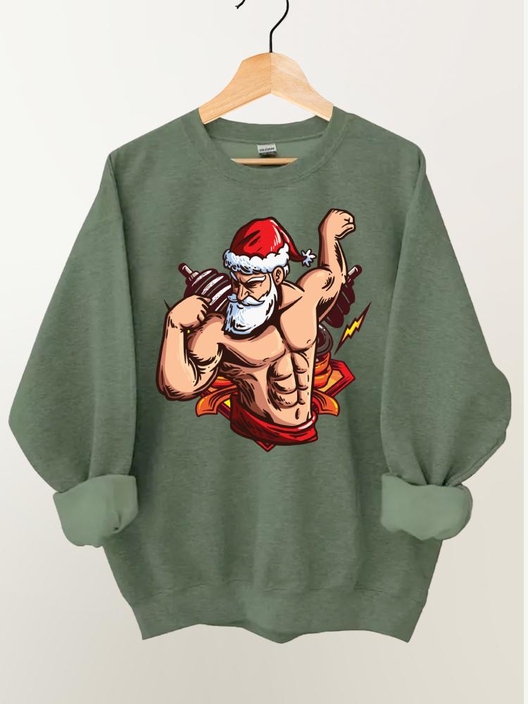 Fitness Santa Claus Gym Sweatshirt