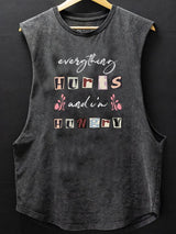 Everything hurts me SCOOP BOTTOM COTTON TANK