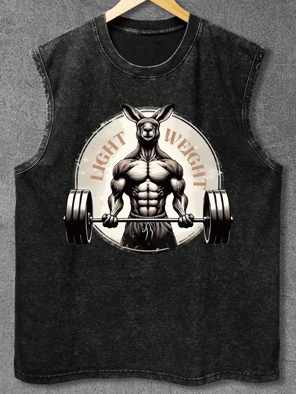 LIGHT WEIGHT WEIGHTLIFTING KANGAROO Washed Gym Tank