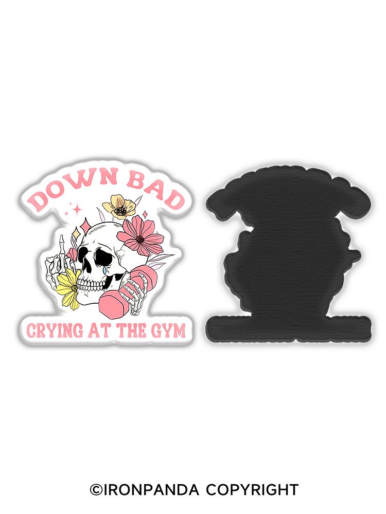 IronPanda DOWN BAD CRYING AT THE GYM Fridge Magnet