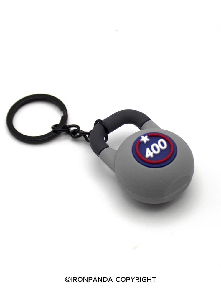 IronPanda Kettlebell Rubber Keychain