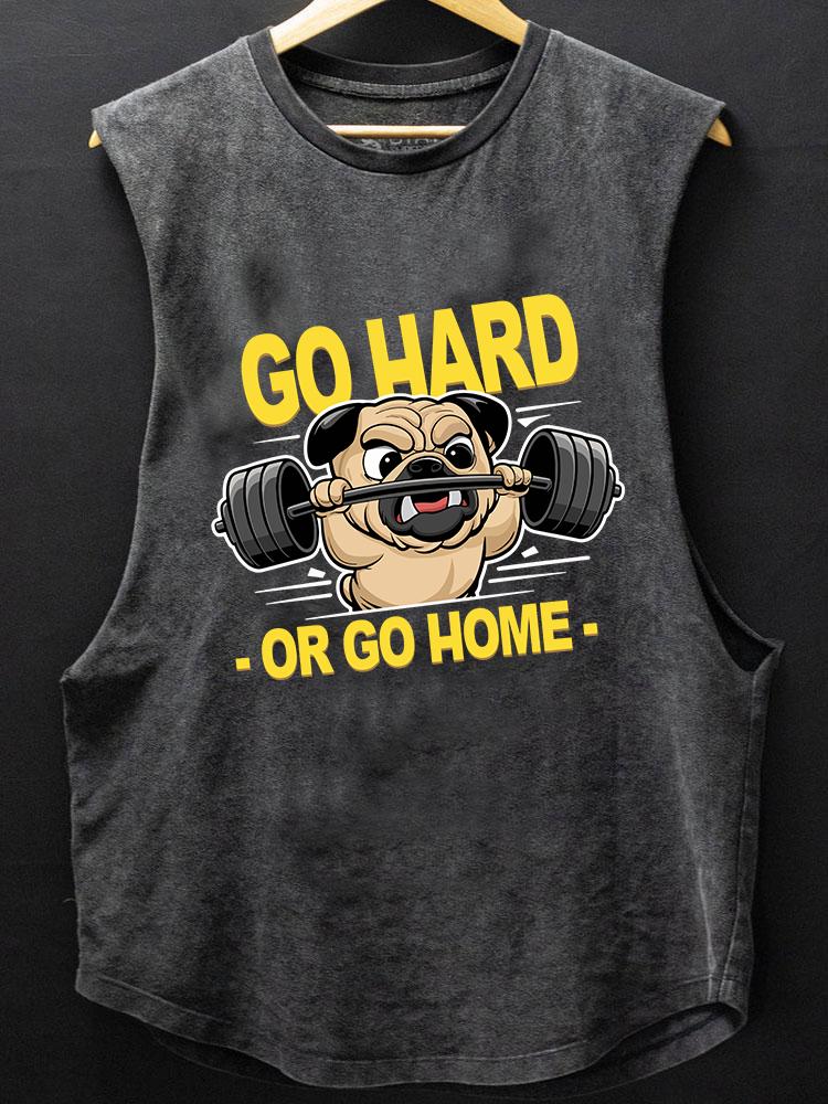 go hard or go home dog BOTTOM COTTON TANK
