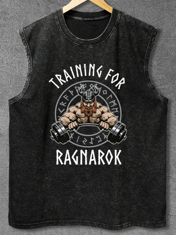 TRAINING FOR RAGNAROK Washed Gym Tank