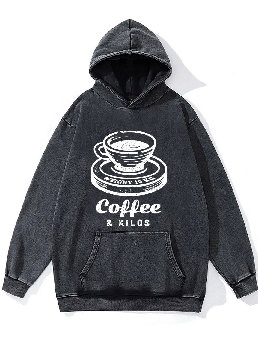 COFFEE & KILOS Washed Gym Hoodie