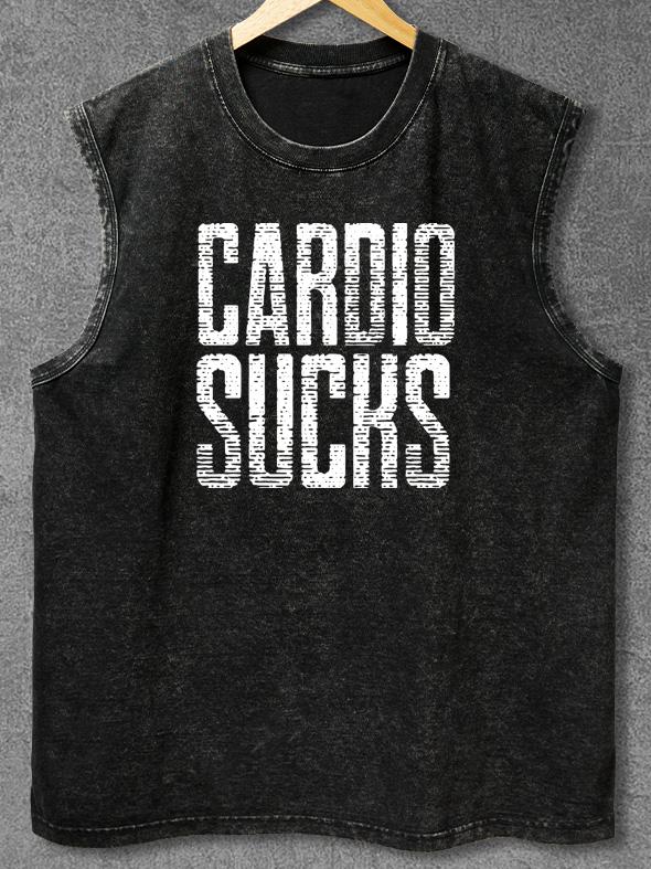 CARDIO SUCKS Washed Gym Tank