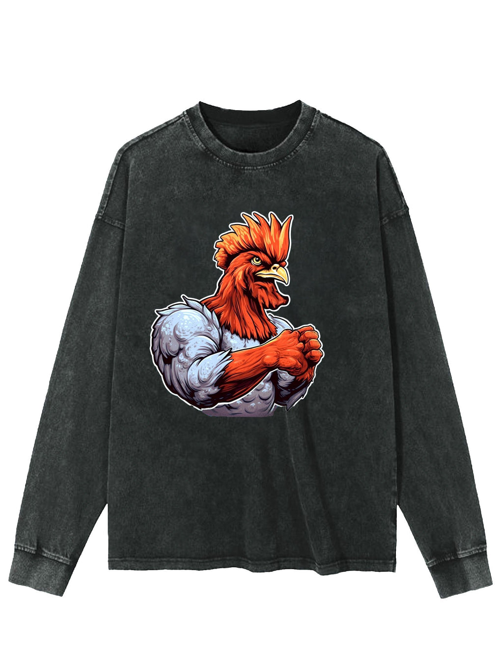 FITNESS ROOSTER THANKSGIVING WASHED LONG SLEEVE SHIRT