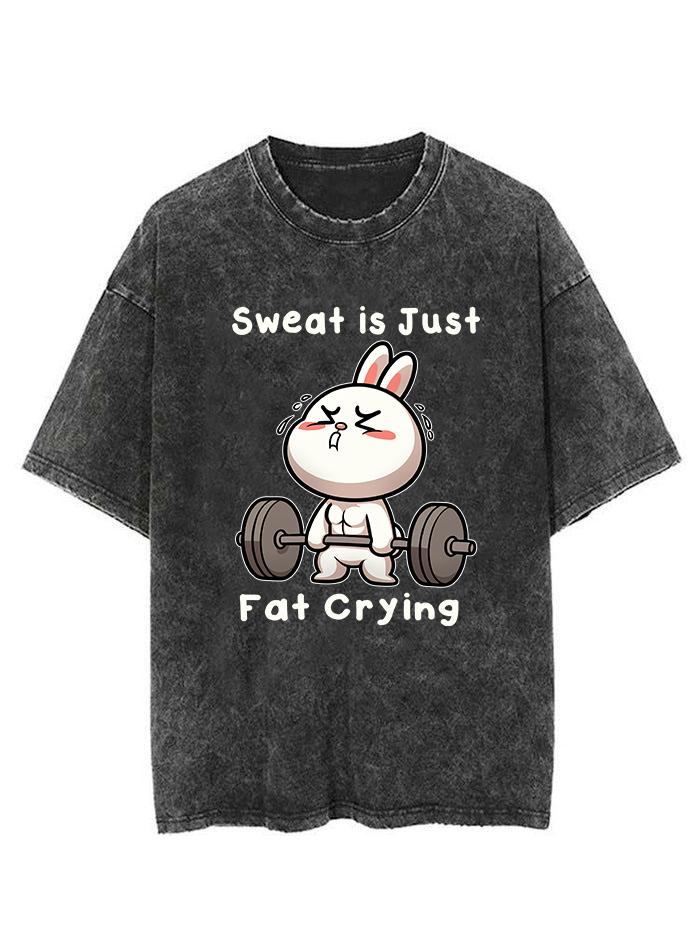 Sweat is just fat crying rabbit Vintage Gym Shirt