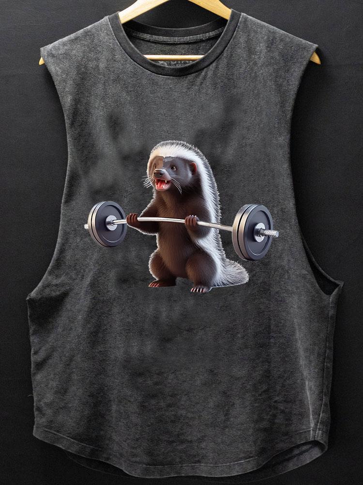 Deadlift honey badger BOTTOM COTTON TANK