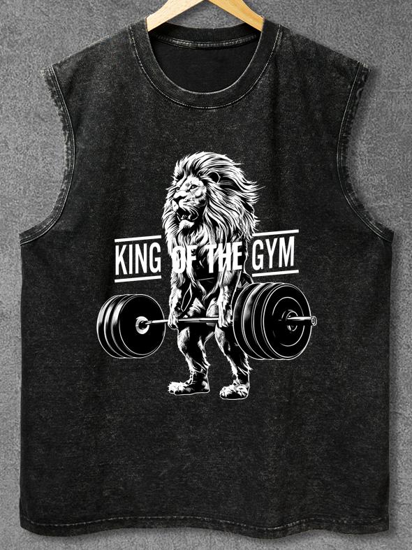 King of the Gym Lion Washed Gym Tank