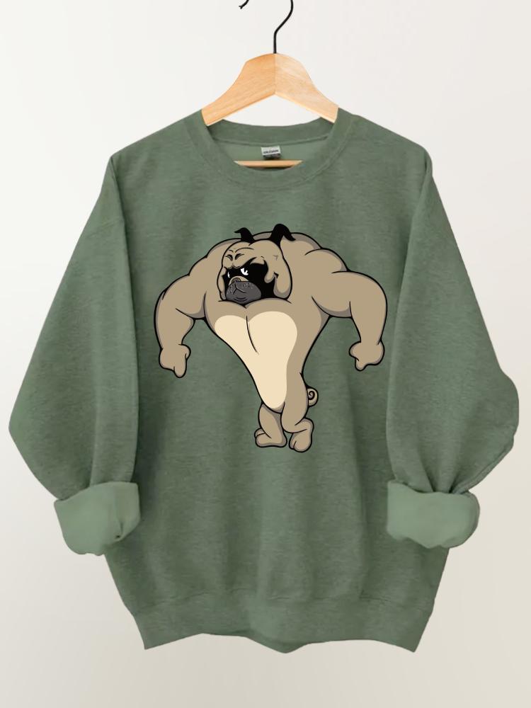 Ironpanda Strong Muscle Dog Gym Sweatshirt