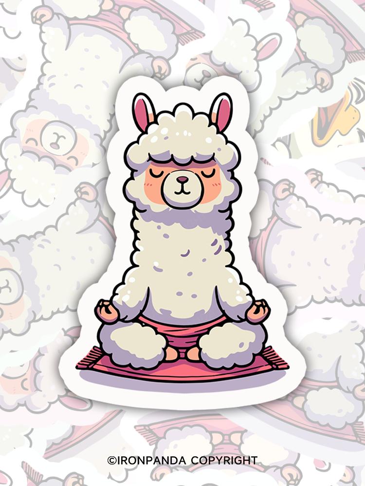 IronPanda yoga Sticker