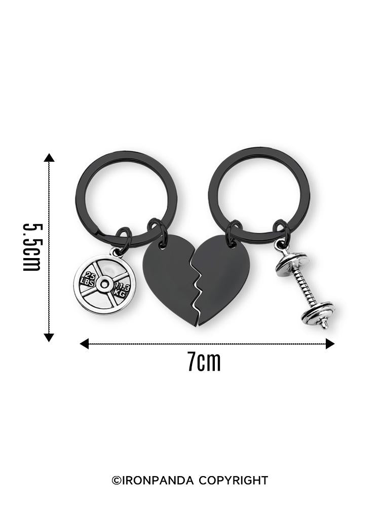 IronPanda 2ps Couple Keychain