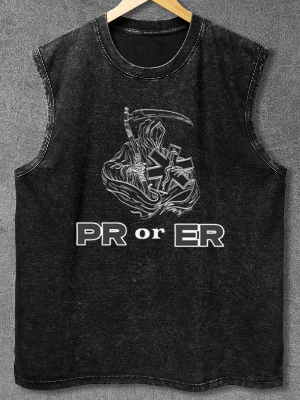 PR OR ER Washed Gym Tank