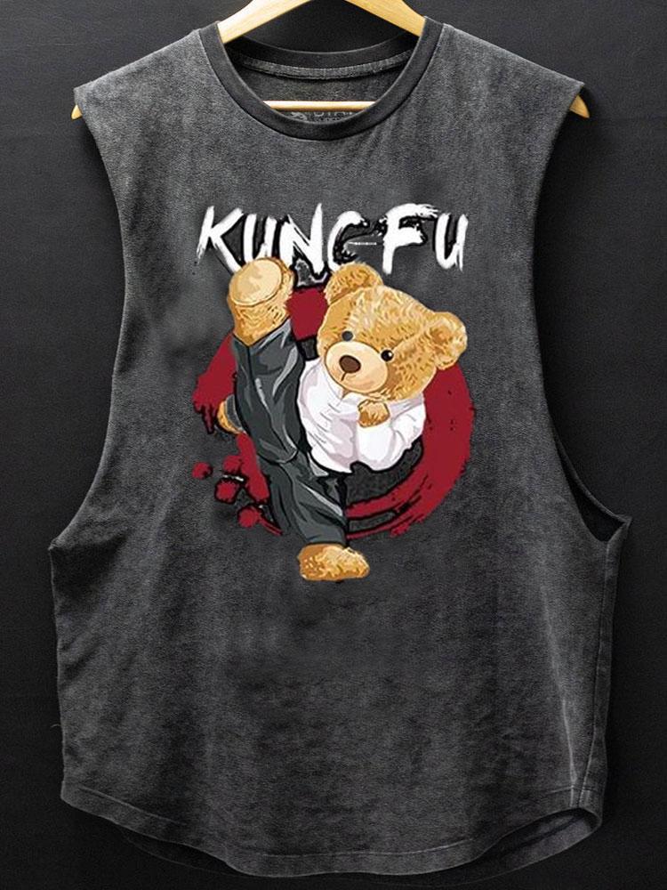 KUNGFU BEAR SCOOP BOTTOM COTTON TANK