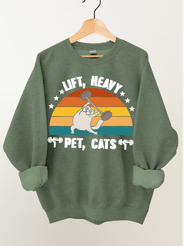 IronPandafit Lift Heavy Pet Cats Gym Sweatshirt For Sale