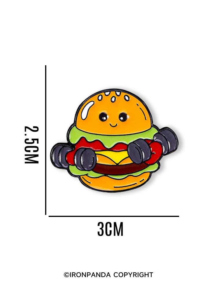 IronPanda Weightlifting Hamburger Pin