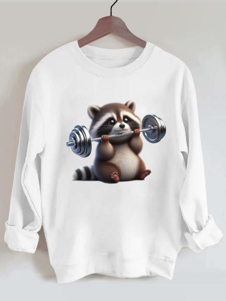 Ironpanda Lift Heavy Raccoon Baby Gym Sweatshirt