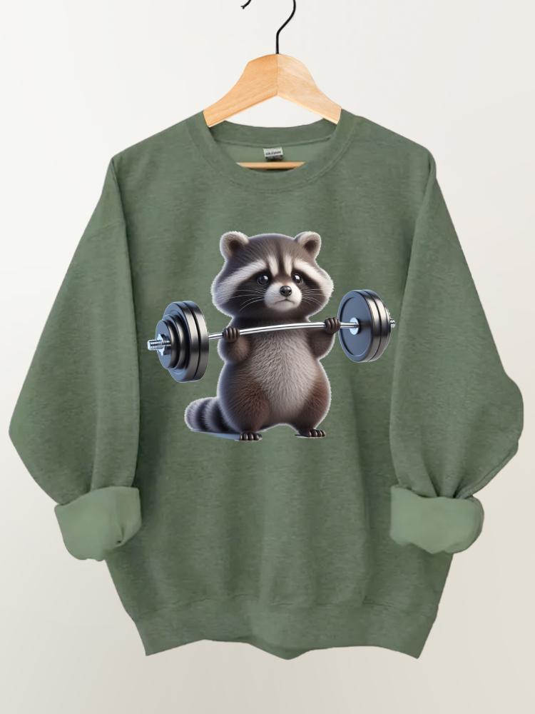 Ironpanda Lift Heavy Raccoon Baby Gym Sweatshirt