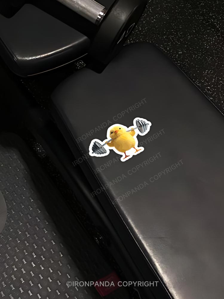 IronPanda weightlifting chick Sticker