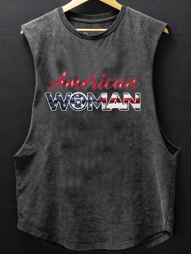 American Woman SCOOP BOTTOM COTTON TANK