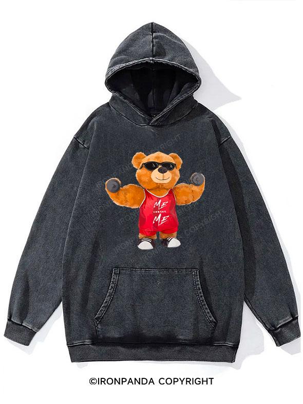 workout bear Washed Gym Hoodie