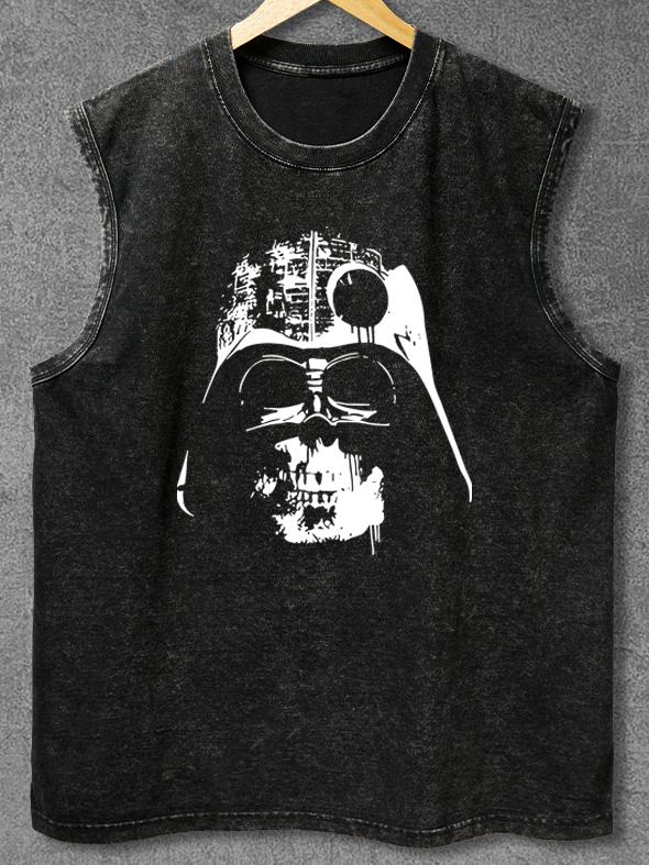 SKULL Washed Gym Tank
