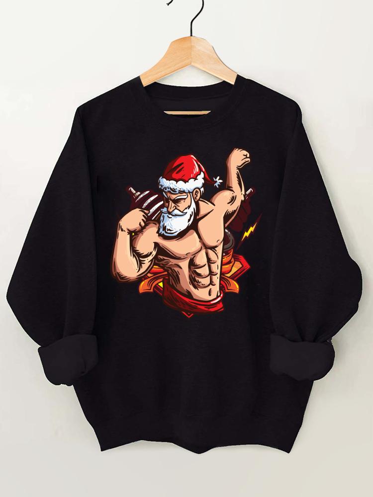 Fitness Santa Claus Gym Sweatshirt
