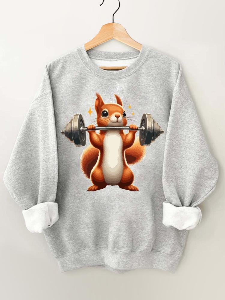 Lift Heavy Squirrel Gym Sweatshirt