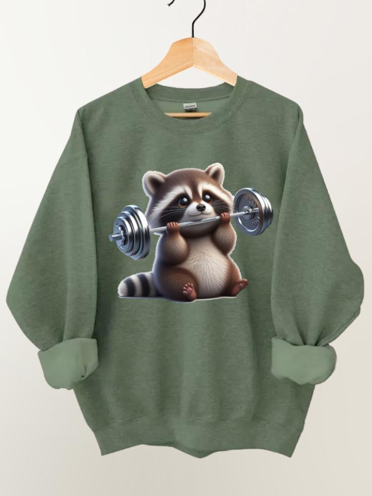 Ironpanda Lift Heavy Raccoon Baby Gym Sweatshirt