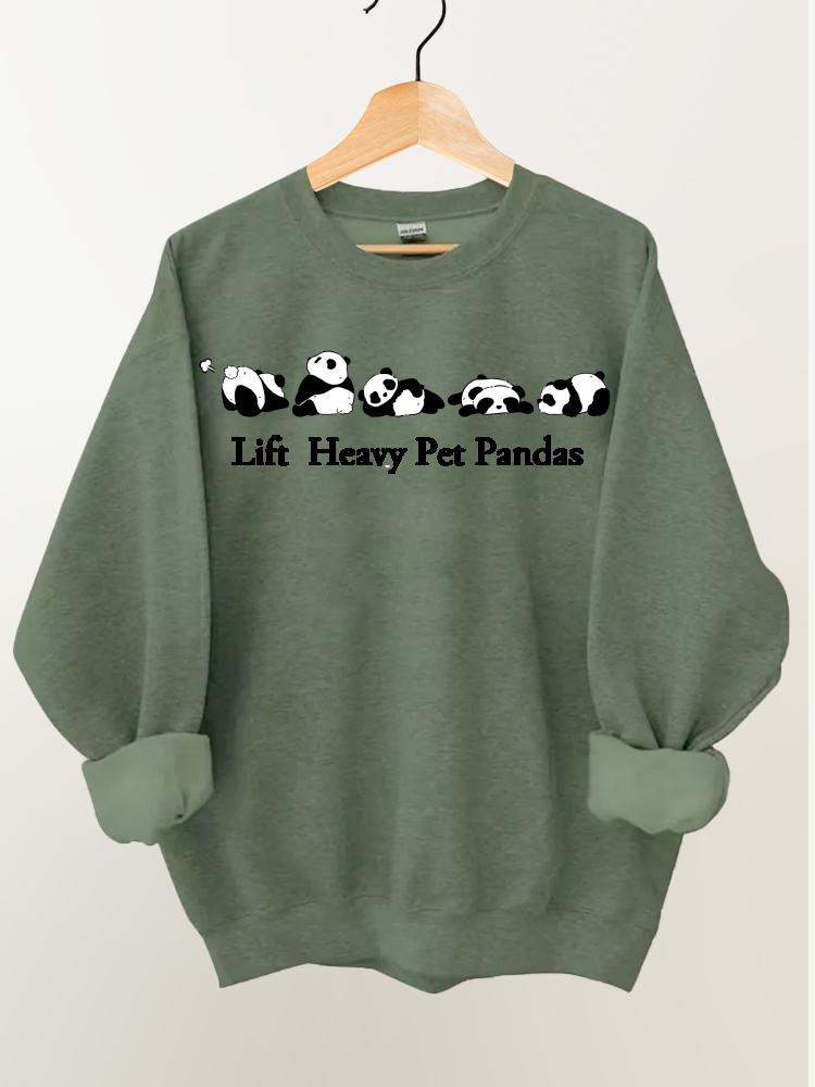 Lift Heavy Pet Pandas Gym Sweatshirt