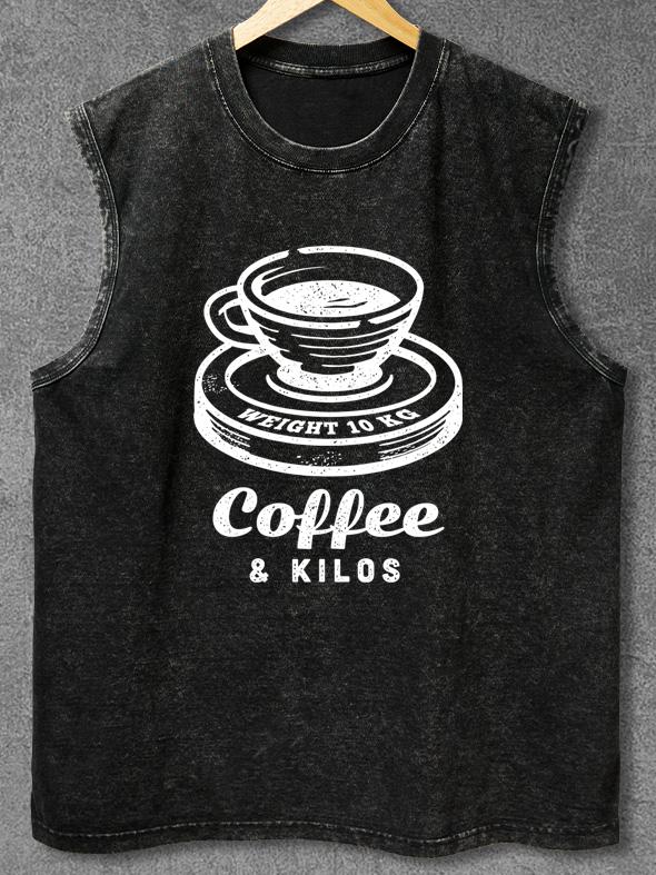 COFFEE & KILOS Washed Gym Tank