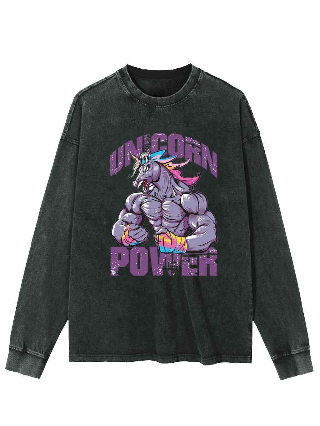 UNICORN POWER WASHED LONG SLEEVE SHIRT